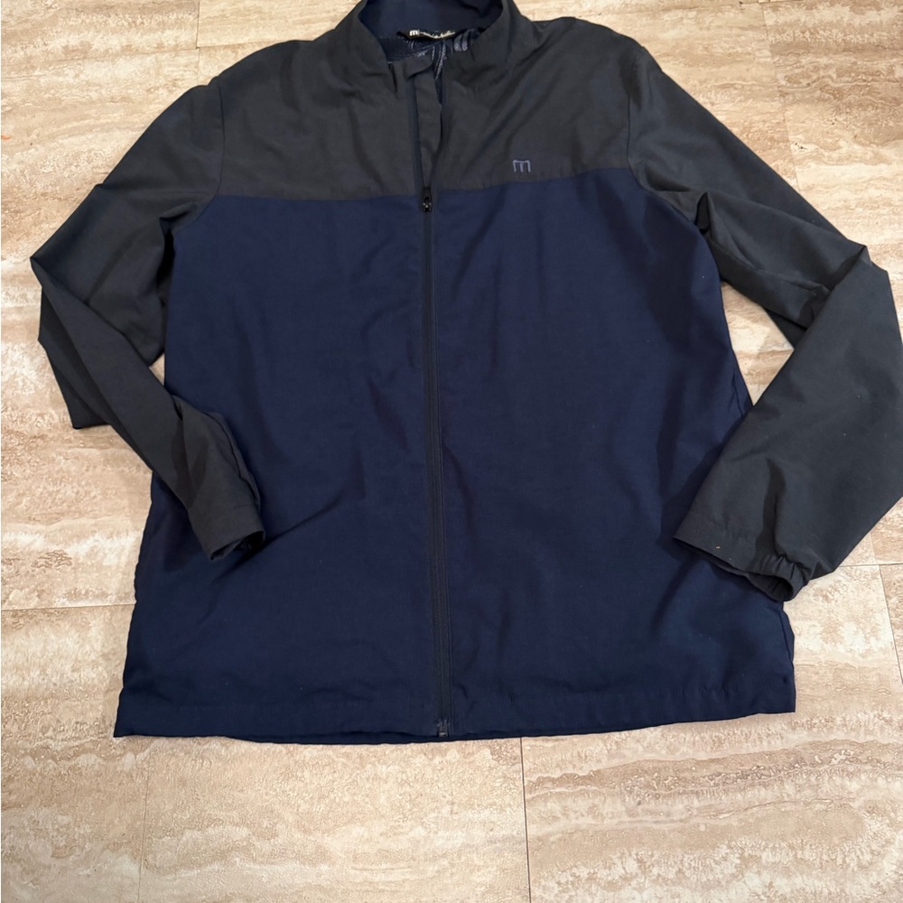 Travis Mathew Blue / heather lined golf jacket Sz men’s Lg